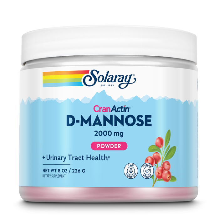 Solaray D-Mannose with CranActin Cranberry AF Extract Powder 226 g Healthy Urinary Tract Support, 30 Servings , 8 oz