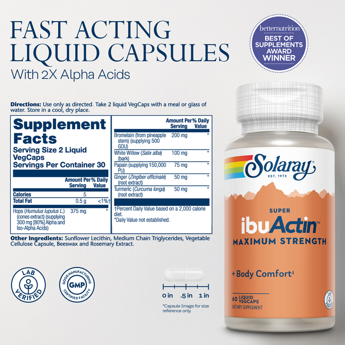 Solaray Super IbuActin | 60 capsules