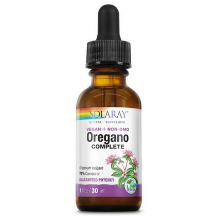 Solaray Oregano Leaf Extract Complete, Drops, Unflavored (Vial) 68mg | 1oz