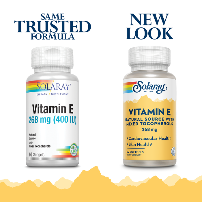 Solaray Vitamin E d-Alpha Tocopherol 268mg (400 IU) | Heart & Skin Health, Antioxidant Activity Support