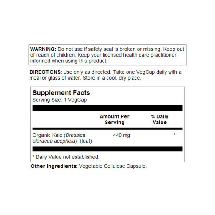Solaray Kale Leaf 440 mg | 100 VegCaps