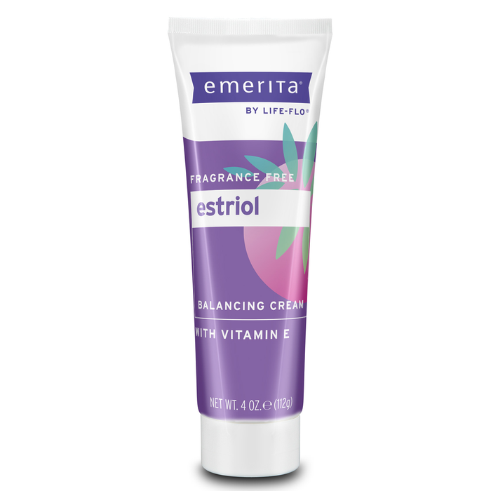 Emerita by Life-flo Estriol Cream with Vitamin E - Balancing Cream for Women at Midlife - With Soothing Aloe Vera and Sweet Almond Oil - Fragrance Free, 60-Day Guarantee, Not Tested on Animals, 4oz