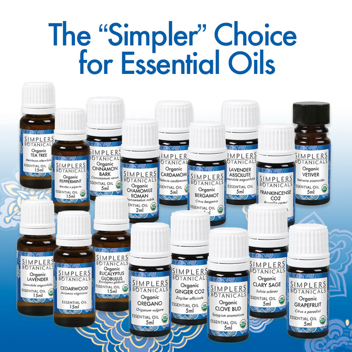 Simplers Botanicals Organic Lemongrass Essential Oil | 100% USDA Certified Organic & Therapeutic Quality | 15 ml