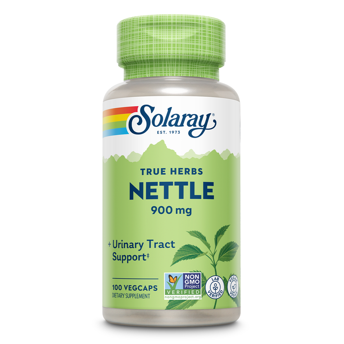 Solaray Nettle Leaf 900 mg, Vegan Supplement for Urinary Health and Kidney Support, Prostate Health and Respiratory Wellness, Non-GMO, 60 Day Money Back Guarantee 50 servings, 100 VegCaps