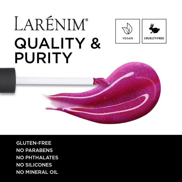 Larenim Plum Berry Ultra Lux Lip Gloss | Bold, Long-Lasting Color & Shine | Silky Hydration for Lush, Fuller-Looking Lips | Vegan & No Gluten | 7g