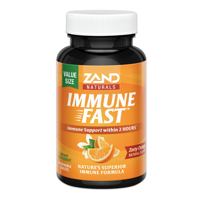 Zand Immune Fast Chews | Boosts Immune Response & Cell Activity w/ EpiCor* & Vitamin C (Orange, 36 Count)