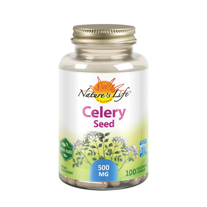 Nature's Life Celery Seed 500 mg | Circulation and Brain Health Support Supplement | 100ct