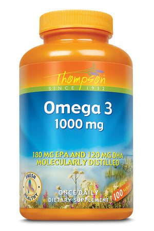 Thompson Omega 3 Fish, Softgel (Btl-Plastic) 1000mg 100ct