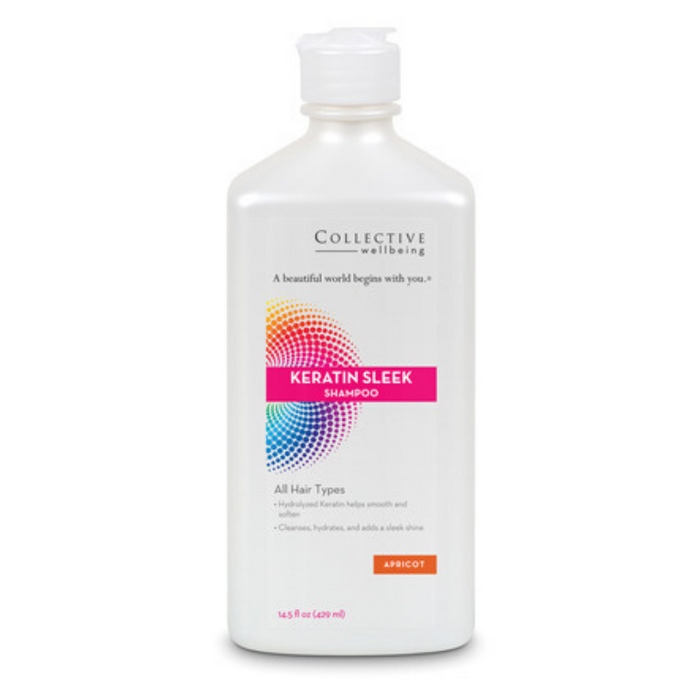 LIFE-FLO Keratin Sleek Shampoo, Liquid, Apricot (Btl-Plastic) | 14.5oz