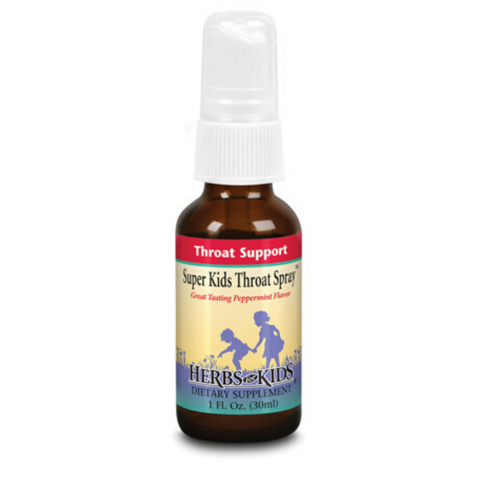 KAL Herbs for Kids Super Kids Throat Spray, Peppermint (Btl-Glass) | 1oz