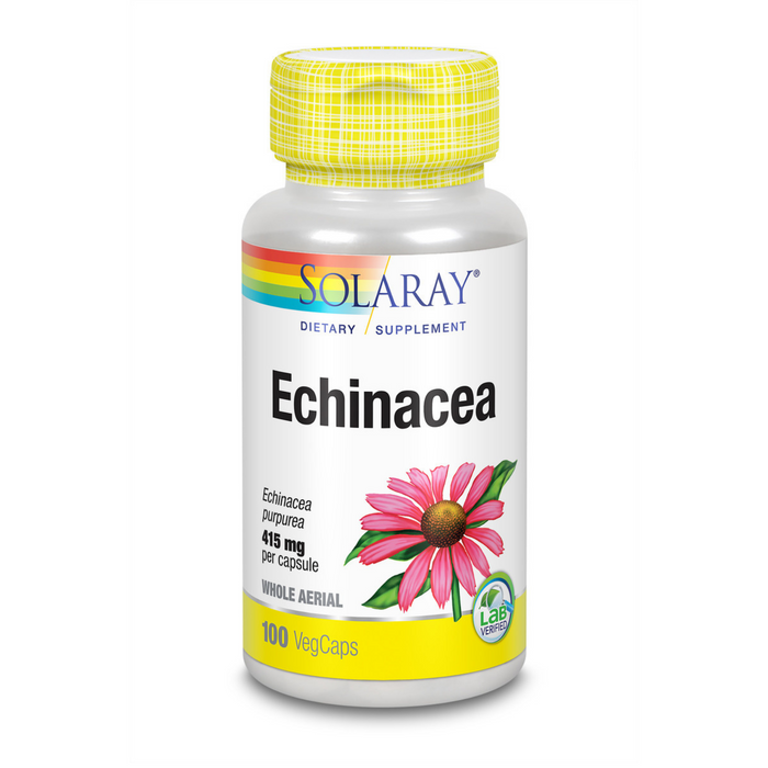 Solaray Echinacea Aerial | Healthy Immune Function and Respiratory Support | Non-GMO, Vegan | 100ct, 50 Serv.