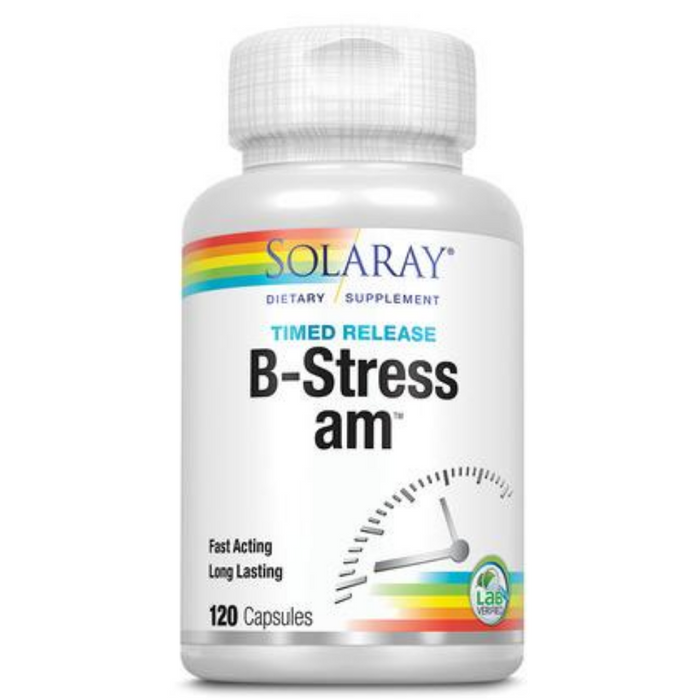 Solaray B Stress AM Two Stage Timed Release Supplement | 120 Count
