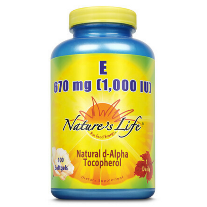 Nature's Life  Vitamin E, 1,000 IU | 100 ct