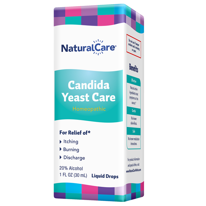 NaturalCare Candida Yeast Care Drops, Homeopathic Treatment Temporarily Relieves Symptoms Associated with Yeast Infection & Candida Overgrowth, Including Itching, Burning & Discharge,* 1 fl oz