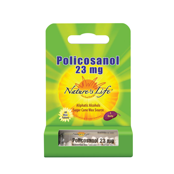 Nature's Life Policosanol 23mg | Support for Cardiovascular Health, Blood Circulation & Healthy Heart Function | 60 Tabs