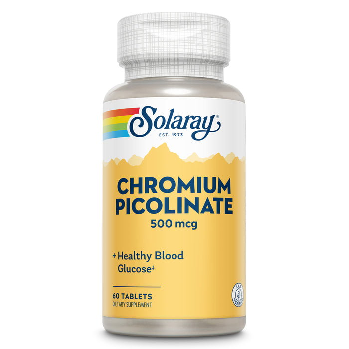 Solaray Chromium Picolinate Tablets, 500 mcg | 60 Count