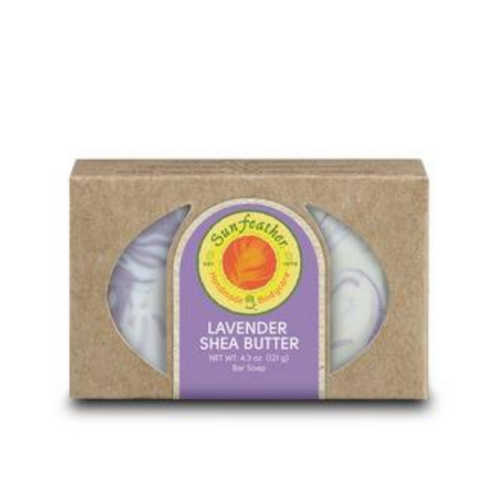 SunFeather Lavender Shea Soap, Bar (Carton) | 4.3oz