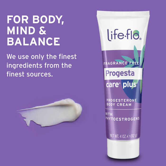 Life-Flo Progesta-Care Plus, Progesterone Cream for Women with 20mg USP Progesterone & Phytoestrogens, May Help Support a Woman’s Healthy Balance at Midlife, Fragrance Free, Made Without Parabens, 4oz