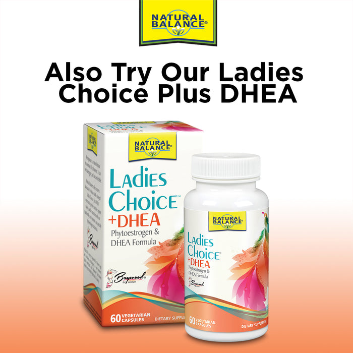 Natural Balance Ladies Choice Menopause Support | Hormone Balance Formula with PhytoEstrogens | 60 VegCaps