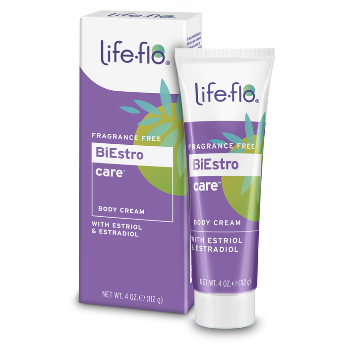 Life-flo BiEstro-Care Body Cream, Estriol and Estradiol Cream for Women at Midlife, Approx. 1 mg Estriol USP, 0.25 mg Estradiol USP, Made Without Parabens, Fragrance Free (4 oz)