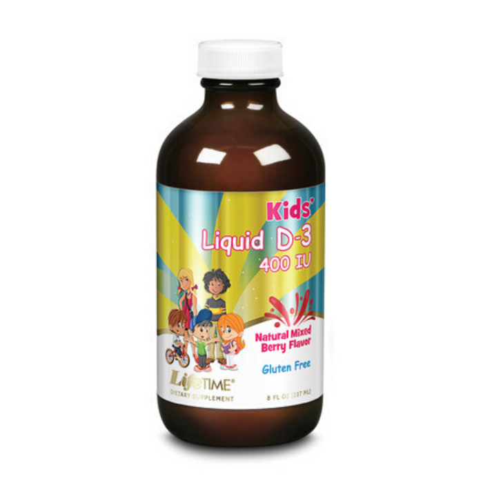 LIFETIME Kids Vitamin D3 for Kids, Liquid, Mixed Berry (Btl-Glass) 0.25oz | 8oz