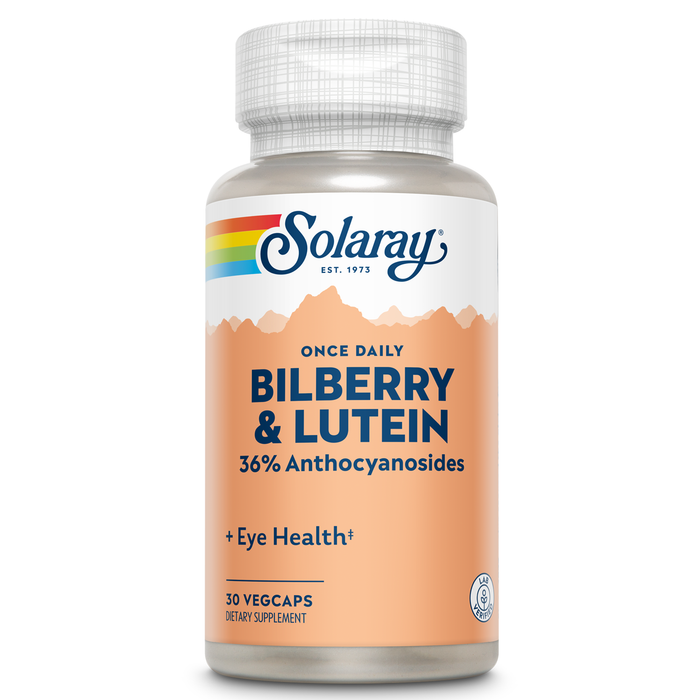 Solaray One Daily Bilberry and Lutein Supplement, 160 mg 30 Count