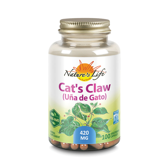 Nature's Life Cats Claw 420 Herbal Supplement (Ua de Gato) | Immune System and Digestion Support | 100 CT