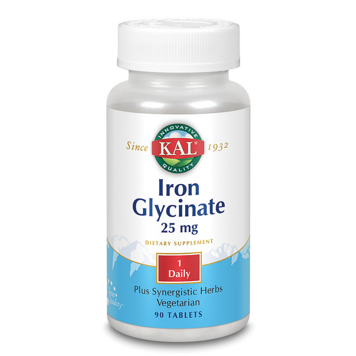 KAL Iron Glycinate 25mg | 90ct