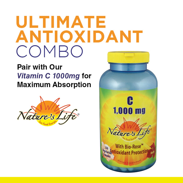 Nature's Life Lemon Bioflavonoids 1000mg - Citrus Bioflavonoids Supplement with Hesperidin and Rutin - Antioxidant and Cellular Support, Vitamin C Absorption - 60 Day Guarantee, 100 Serv, 100 Tablets