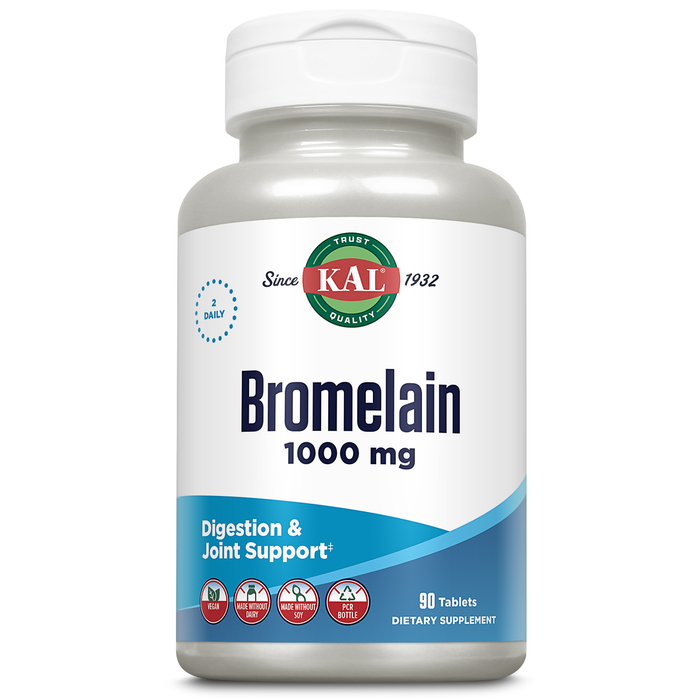 KAL Bromelain Tablets, 1000 mg, 90 Count