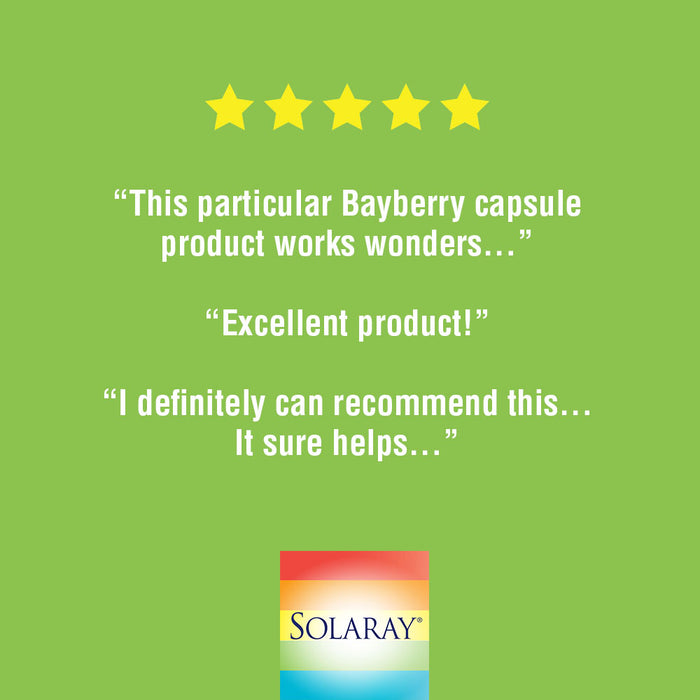 Solaray Bayberry 475 mg | Healthy Immune System and Digestion Support | Whole Root in Organic Rice Extract Blend | Non-GMO & Vegan | 100 VegCaps