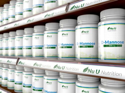 D-Mannose Tablets 500mg 2 X Bottles 120 Tablets High Strength by Nu U Nutrition
