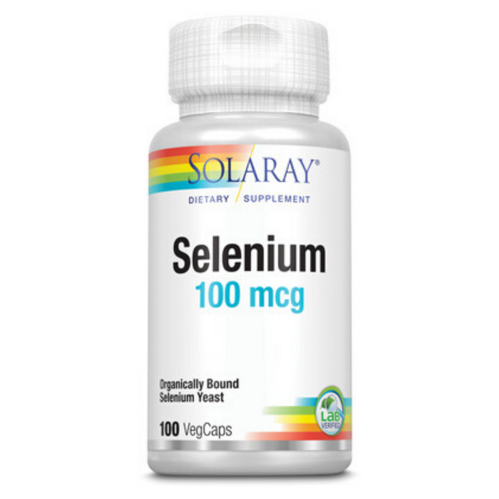 Solaray Selenium Organically Bound, Veg Cap (Btl-Plastic) 100mcg | 100ct
