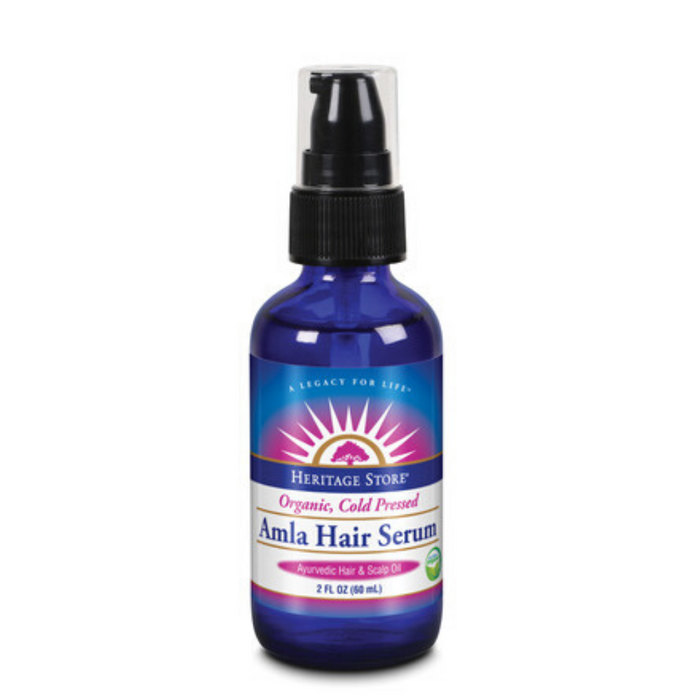 HERITAGE STORE Amla Hair Serum Organic, Oil, Unscented (Btl-Glass) | 2oz