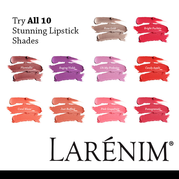 Larenim Raging Violet Ultra Wear Lipstick | Bold Color & Rich Satin Finish | Lightweight, Buildable Coverage for All Day Wear | No Gluten | 4.5g