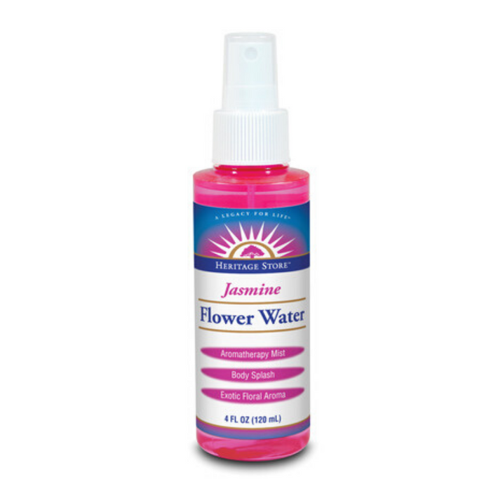 HERITAGE STORE Jasmine Flower Water, Spray, Jasmine (Btl-Plastic) | 4oz
