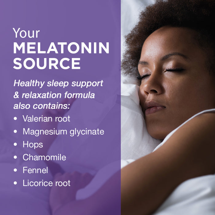 Natural Balance Herbal Slumber Supplement | Relaxation & Sleep Support Formula with Melatonin,Valerian & Hops | 60 VegCaps