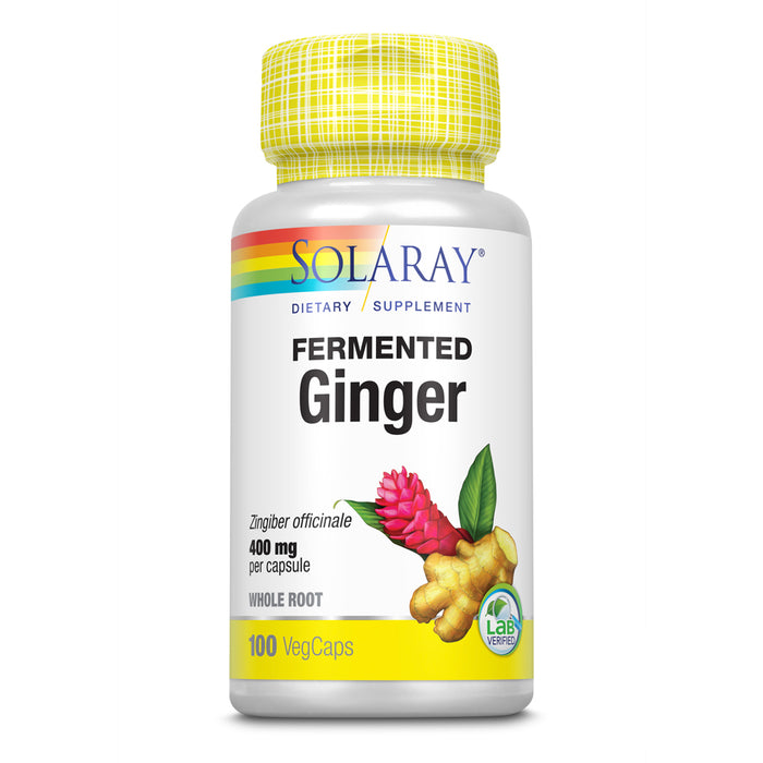 Solaray Fermented Ginger Root 400mg | 100 VegCaps