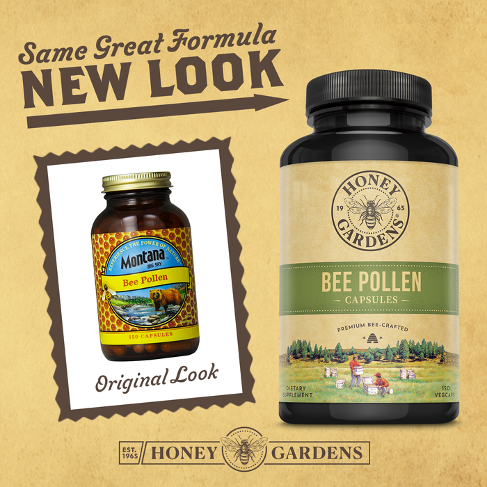 Honey Gardens Bee Pollen, Capsule (Btl-Glass) | 580mg 150ct