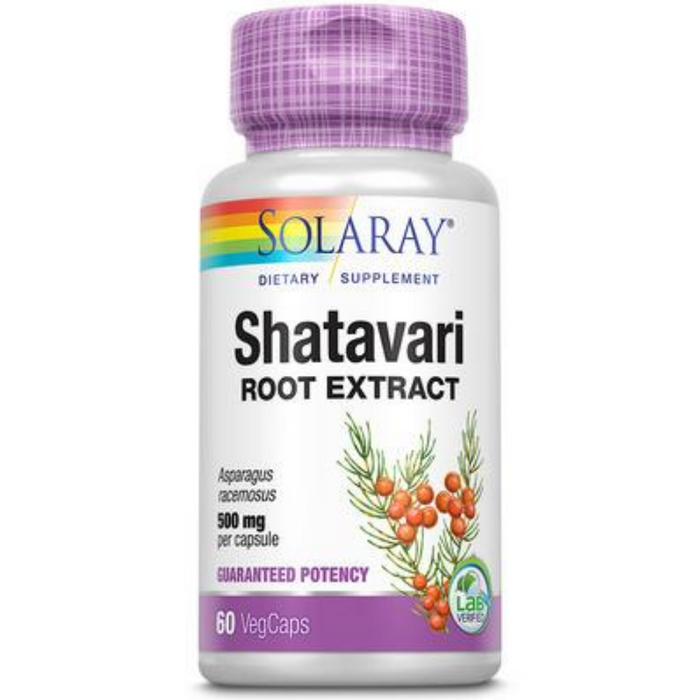 Solaray Guaranteed Potency Shatavari Root Extract, Veg Cap (Btl-Plastic) 500mg | 60ct