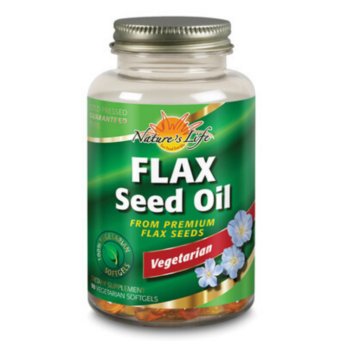 Nature's Life 100% Vegetarian Flax Seed Oil Softgels | 90-Count