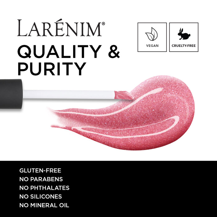 Larenim Rose Punch Ultra Lux Lip Gloss | Bold, Long-Lasting Color & Shine | Silky Hydration for Lush, Fuller-Looking Lips | Vegan & No Gluten | 7g