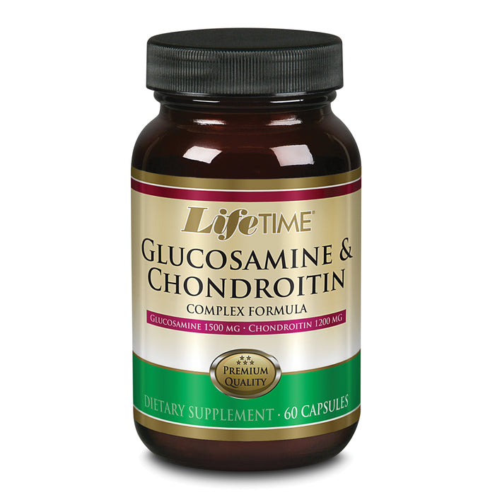 Lifetime Glucosamine Chondroitin Complex | Support Mobility, Joints & Recovery | 1500mg Glucosamine, 1200mg Chondroitin | 60 Capsules