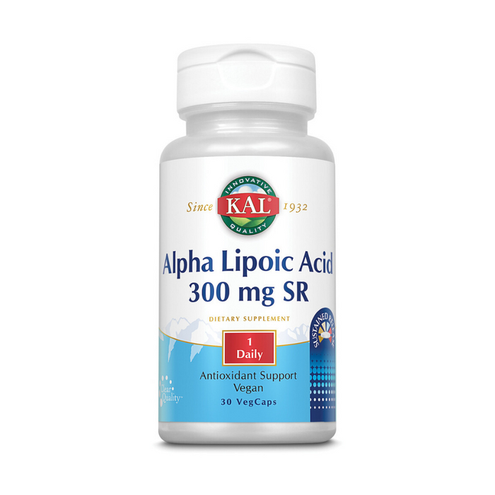 Kal Alpha Lipoic Acid Sustained Release | 30 ct 300 mg