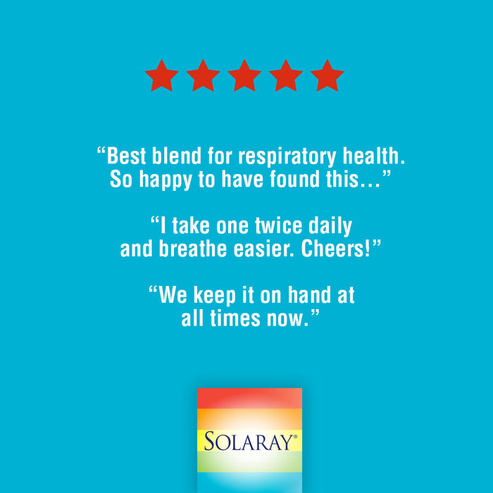 Solaray Respiration Blend SP-3 | Herbal Blend w/ Cell Salt Nutrients to Help Support Healthy Respiration | Non-GMO, Vegan | 50 Servings | 100 VegCaps