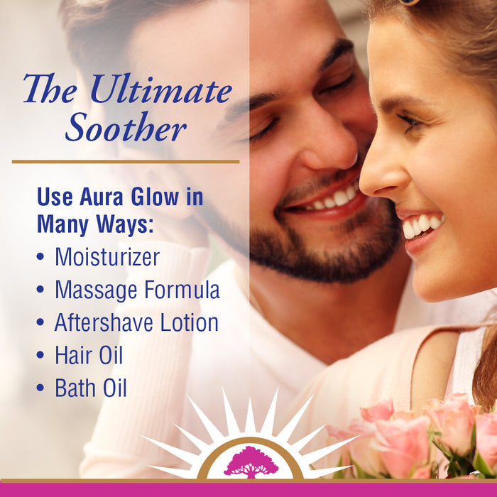 Heritage Store Aura Glow Unscented | Body & Massage Oil | For Beautiful Skin & Hair | Moisturizer, Aftershave, Lotion, Hair & Bath Oil | 16 FL OZ
