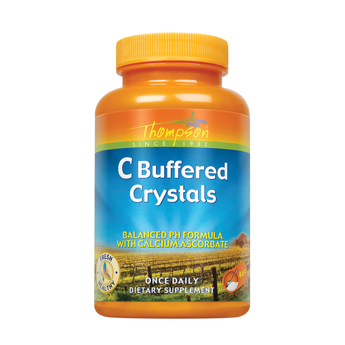Thompson Buffered C Crystals Buffered, Fine Powder, Unflavored (Btl-Plastic) 3000mg 4oz (Pack of 2)