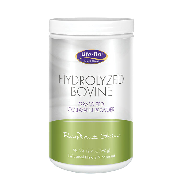 Life-Flo Hydrolyzed Bovine Collagen, Grass Fed | Supports Vibrant Skin & Hair, Bone & Joint Health | 12.7oz, 60 Serv.