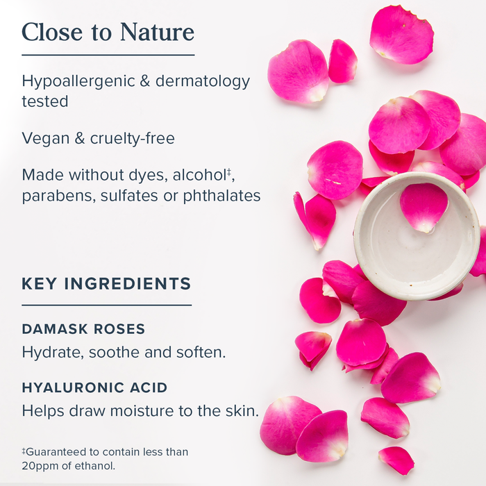 Heritage Store Rosewater Serum Deep Hydration with 1% Hyaluronic Acid for Radiant, Younger-Looking Skin Vegan 2oz