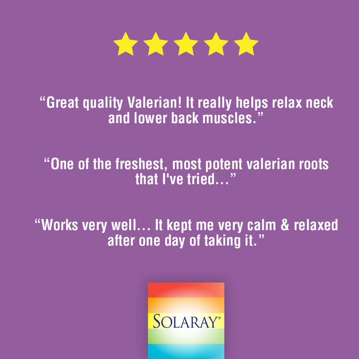 Solaray Valerian Root Extract 50 mg | Relaxation Support for a Healthy Sleep Cycle | 0.8% Valerenic Acids (120 CT)